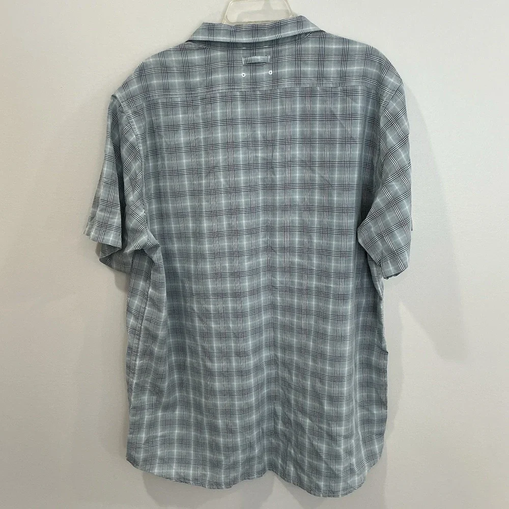 The North Face Button‎ Up Shirt Men's XXL Vented Hiking Grey Plaid Gorpcore